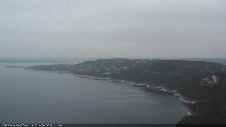 Lake Travis webcam, April 9, 2018 10:05 AM CT