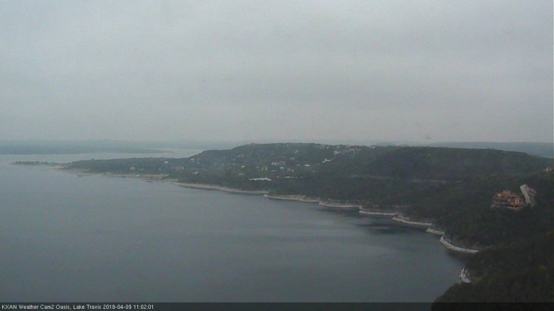 Lake Travis webcam, April 9, 2018 10:20 AM CT