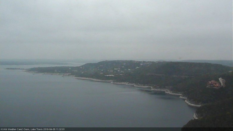 Lake Travis webcam, April 9, 2018 10:35 AM CT