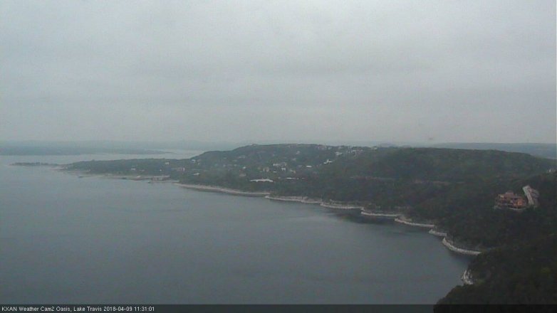 Lake Travis webcam, April 9, 2018 11:00 AM CT