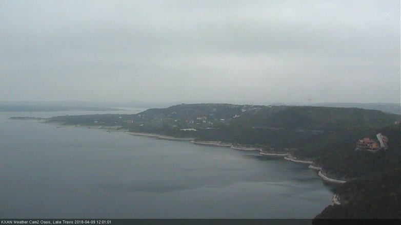 Lake Travis webcam, April 9, 2018 11:10 AM CT