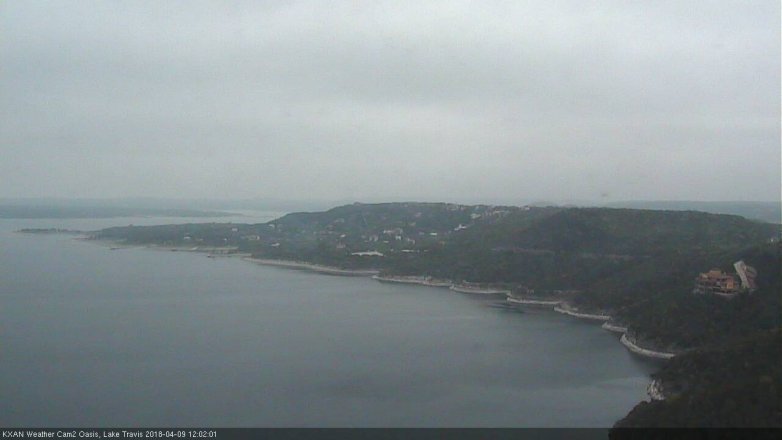 Lake Travis webcam, April 9, 2018 11:20 AM CT