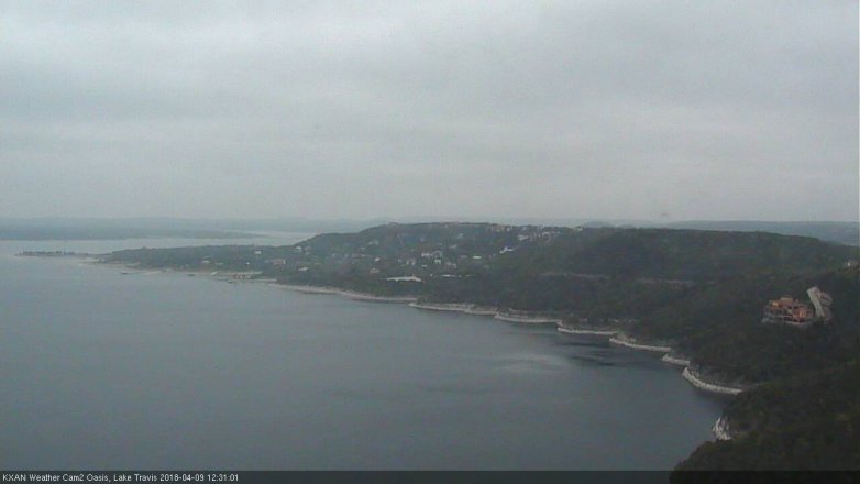 Lake Travis webcam, April 9, 2018 11:45 AM CT