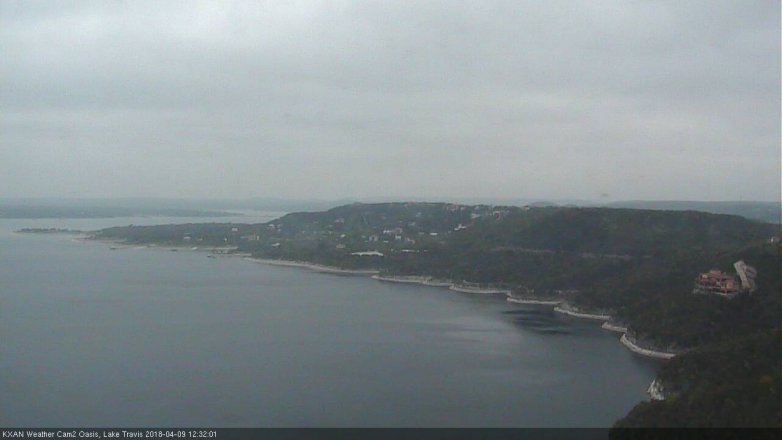 Lake Travis webcam, April 9, 2018 12:00 PM CT