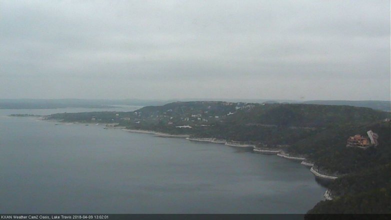 Lake Travis webcam, April 9, 2018 12:20 PM CT