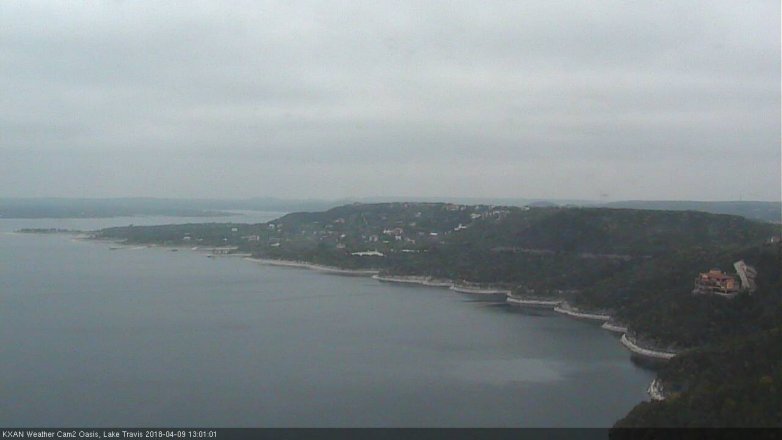 Lake Travis webcam, April 9, 2018 12:25 PM CT