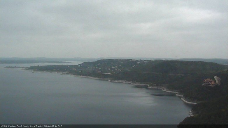 Lake Travis webcam, April 9, 2018 1:05 PM CT