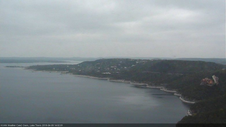 Lake Travis webcam, April 9, 2018 1:20 PM CT