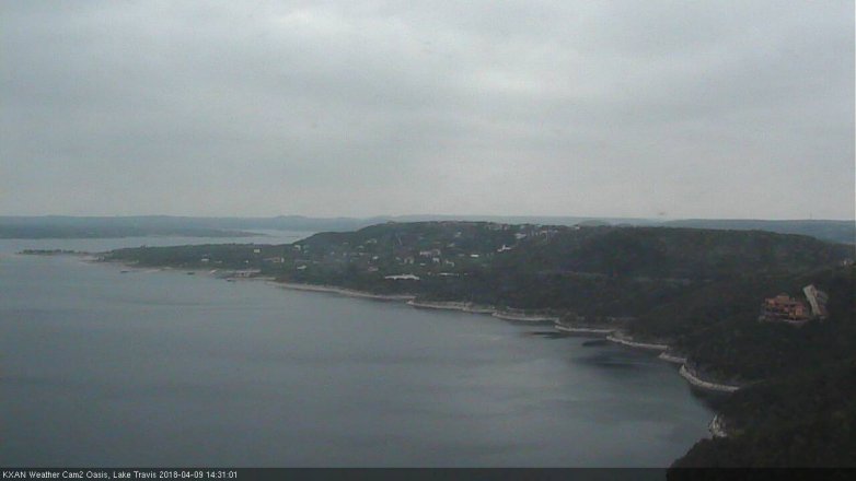 Lake Travis webcam, April 9, 2018 1:40 PM CT