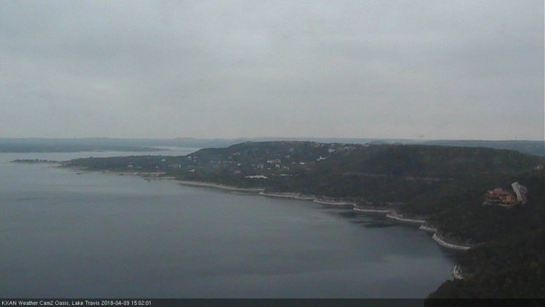 Lake Travis webcam, April 9, 2018 2:20 PM CT