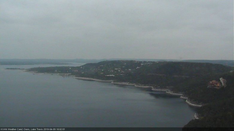 Lake Travis webcam, April 9, 2018 3:10 PM CT