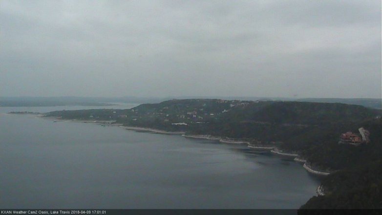 Lake Travis webcam, April 9, 2018 4:30 PM CT