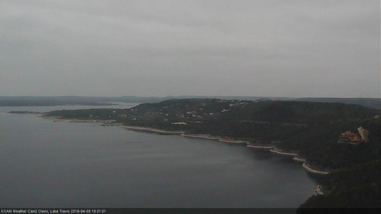 Lake Travis webcam, April 9, 2018 5:45 PM CT
