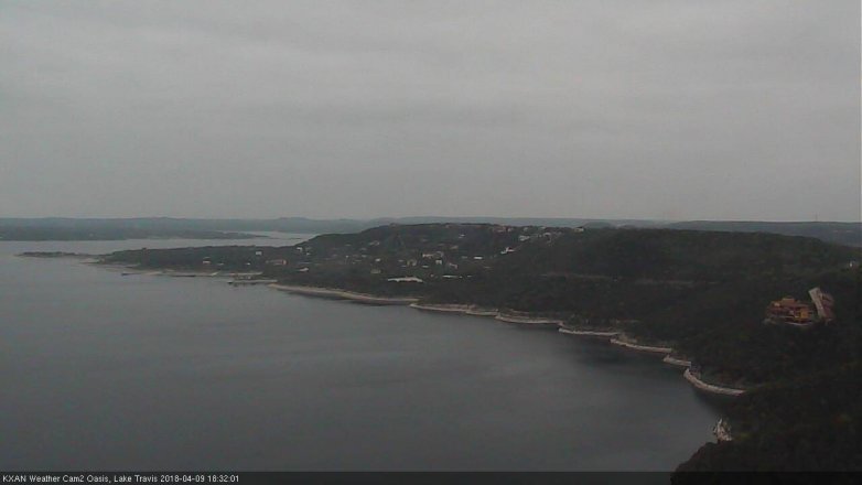 Lake Travis webcam, April 9, 2018 5:50 PM CT