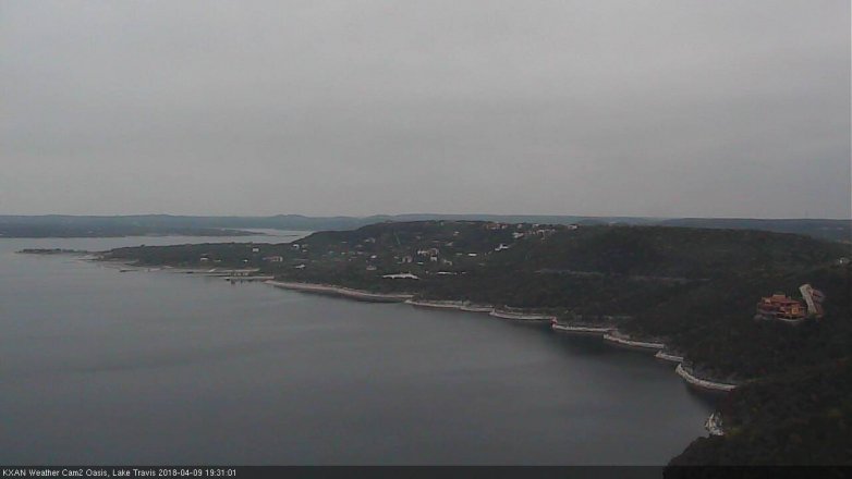 Lake Travis webcam, April 9, 2018 6:40 PM CT