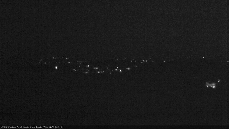 Lake Travis webcam, April 9, 2018 7:45 PM CT