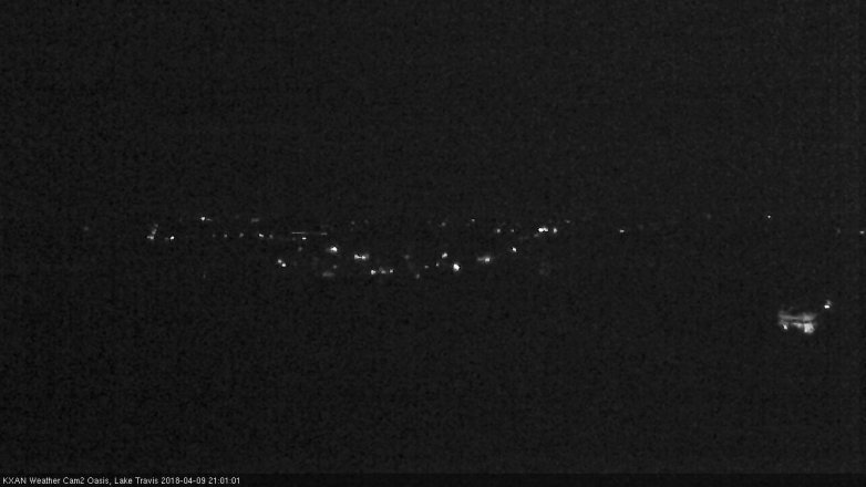 Lake Travis webcam, April 9, 2018 8:05 PM CT