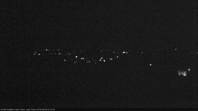 Lake Travis webcam, April 9, 2018 8:45 PM CT