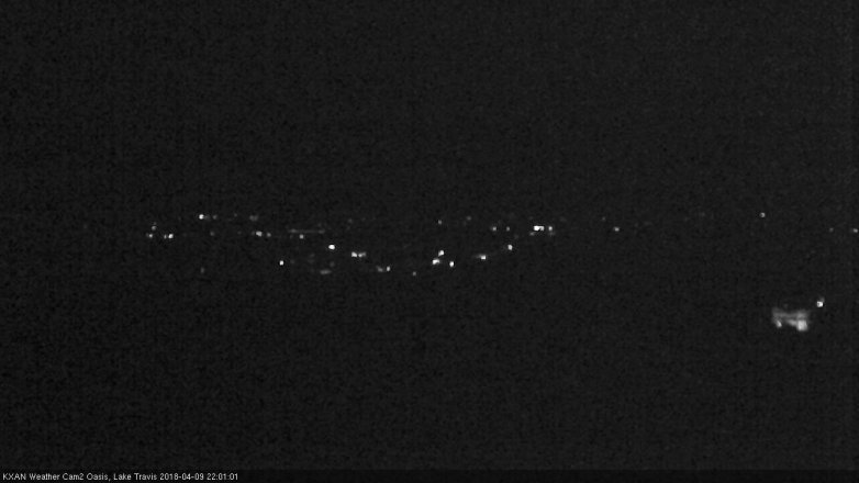 Lake Travis webcam, April 9, 2018 9:15 PM CT