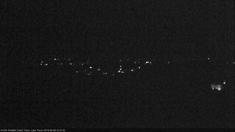 Lake Travis webcam, April 9, 2018 9:45 PM CT