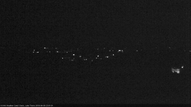 Lake Travis webcam, April 9, 2018 10:25 PM CT