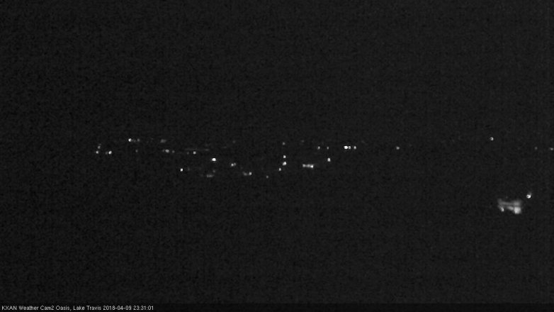 Lake Travis webcam, April 9, 2018 10:35 PM CT