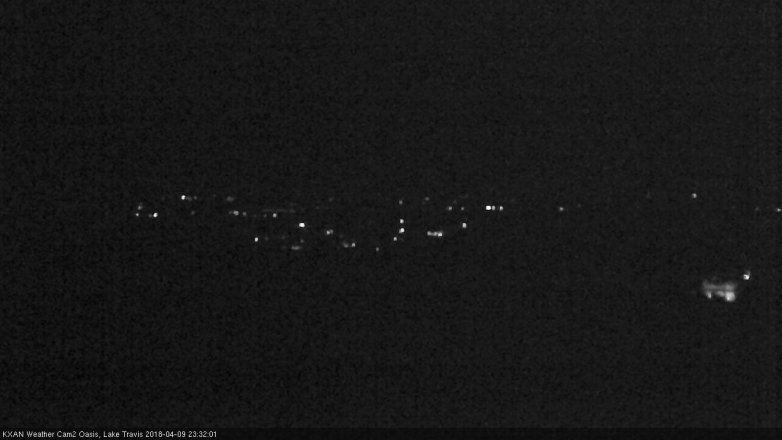 Lake Travis webcam, April 9, 2018 10:40 PM CT