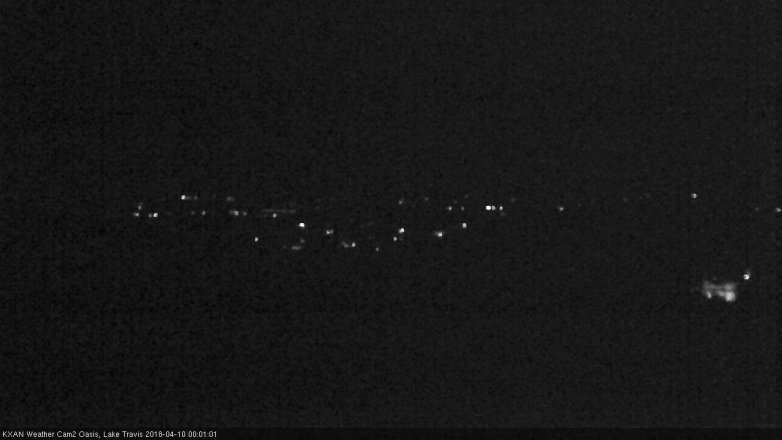Lake Travis webcam, April 9, 2018 11:15 PM CT