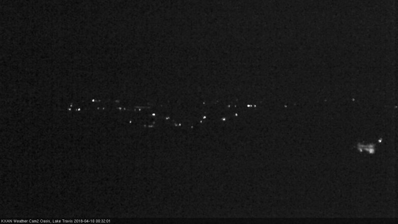 Lake Travis webcam, April 9, 2018 11:55 PM CT