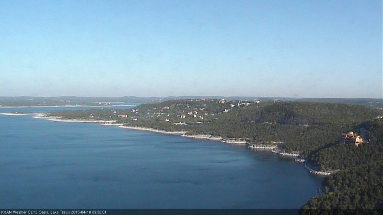 Lake Travis webcam, April 10, 2018 9:00 AM CT