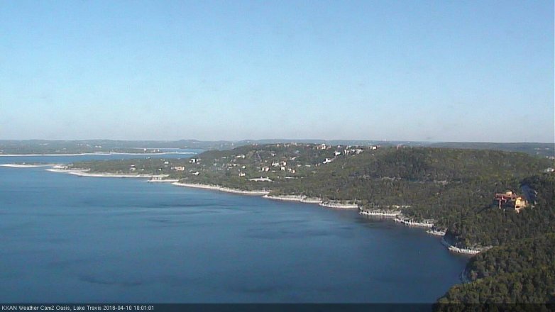 Lake Travis webcam, April 10, 2018 9:05 AM CT