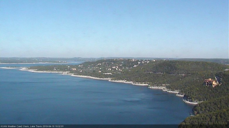 Lake Travis webcam, April 10, 2018 9:35 AM CT