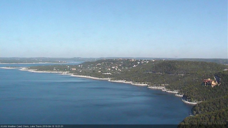 Lake Travis webcam, April 10, 2018 9:40 AM CT