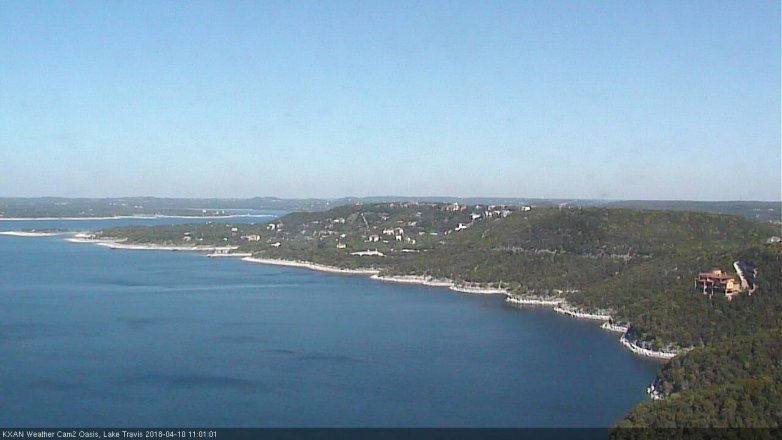 Lake Travis webcam, April 10, 2018 10:10 AM CT