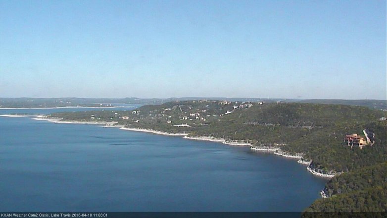 Lake Travis webcam, April 10, 2018 10:20 AM CT