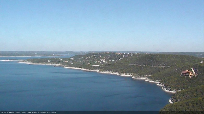 Lake Travis webcam, April 10, 2018 11:00 AM CT
