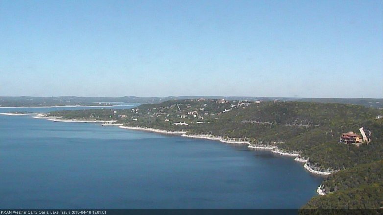 Lake Travis webcam, April 10, 2018 11:10 AM CT