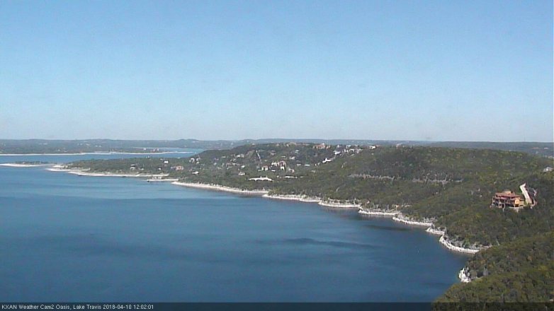 Lake Travis webcam, April 10, 2018 11:25 AM CT