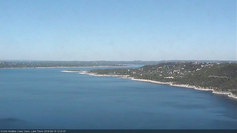 Lake Travis webcam, April 10, 2018 11:35 AM CT