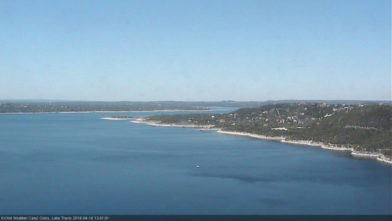 Lake Travis webcam, April 10, 2018 12:10 PM CT