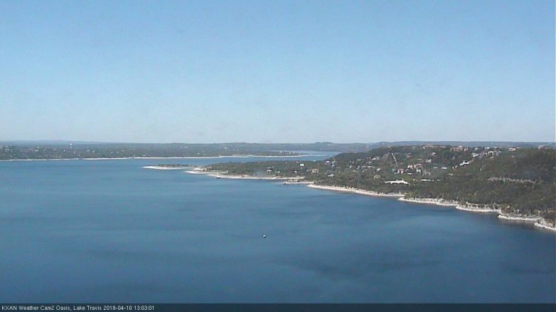 Lake Travis webcam, April 10, 2018 12:15 PM CT