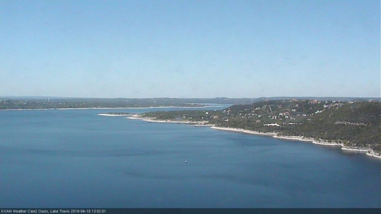 Lake Travis webcam, April 10, 2018 12:30 PM CT