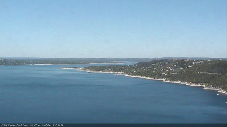Lake Travis webcam, April 10, 2018 12:40 PM CT