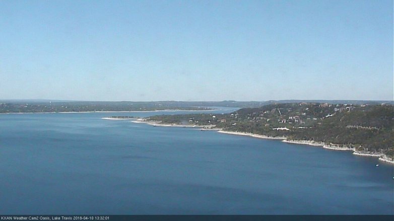 Lake Travis webcam, April 10, 2018 12:50 PM CT