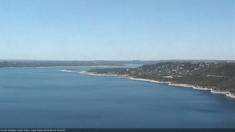Lake Travis webcam, April 10, 2018 1:15 PM CT