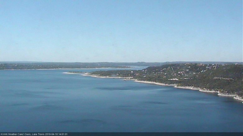 Lake Travis webcam, April 10, 2018 1:20 PM CT
