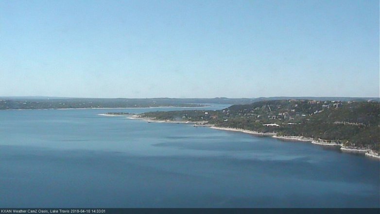 Lake Travis webcam, April 10, 2018 2:00 PM CT