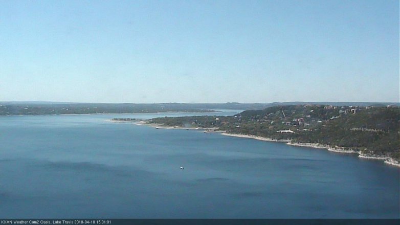 Lake Travis webcam, April 10, 2018 2:15 PM CT
