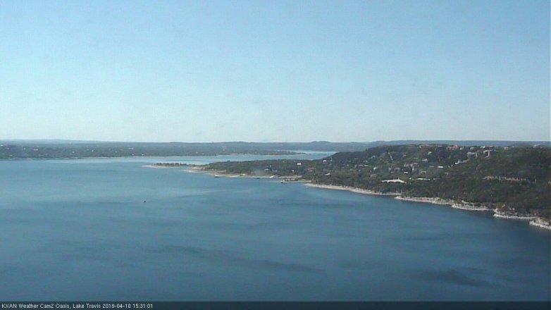 Lake Travis webcam, April 10, 2018 2:45 PM CT