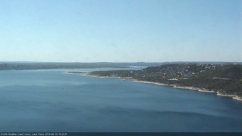 Lake Travis webcam, April 10, 2018 2:55 PM CT